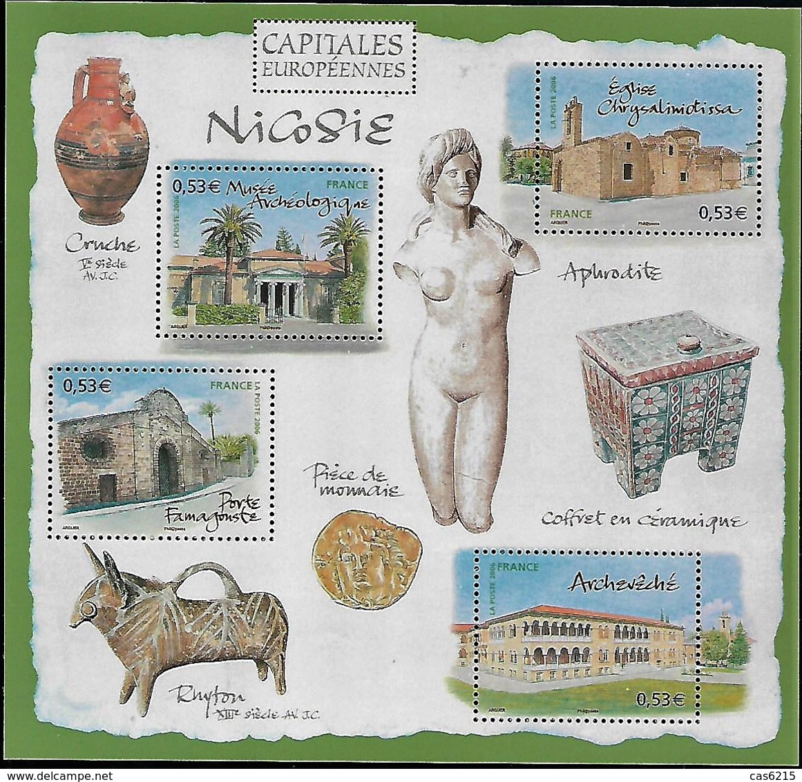 France 2006 Capitales Européennes NICOSIE Chypre, 1 Bloc Mnh - Neufs