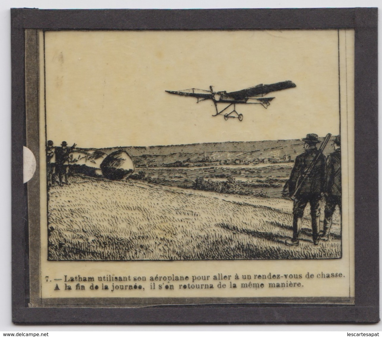 Plaque De Verre Aviateur LATHAM SUR AEROPLANE RDV DE CHASSE (lot Pat 18) - Plaques De Verre