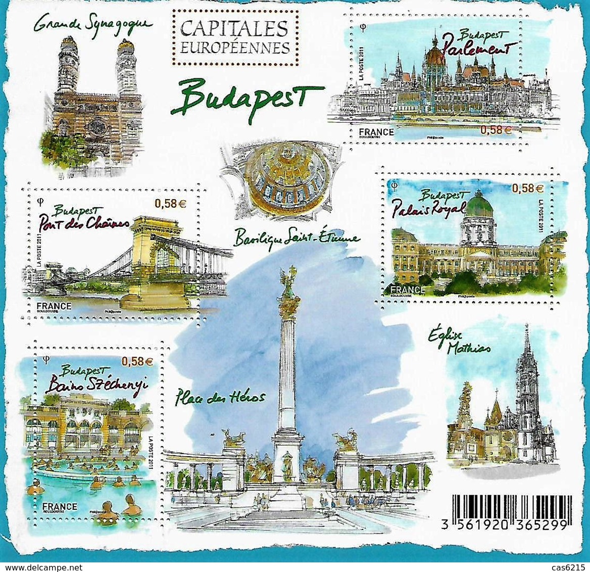 France 2011 Capitales Européennes BUDAPEST Hongrie, 1 Bloc Mnh - Neufs