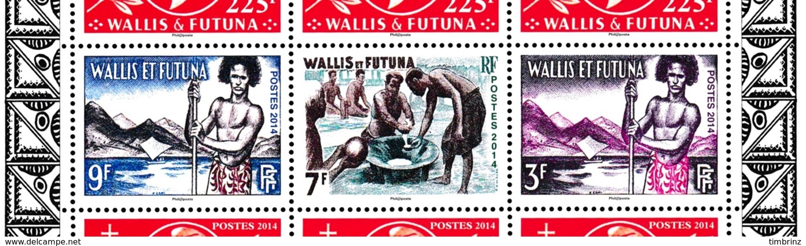 WALLIS ET FUTUNA 2014 - Yv. F828 (828 à 831) ** SUP - Feuillet Marianne De 1944 (9 Val.)  ..Réf.W&F22338 - Neufs