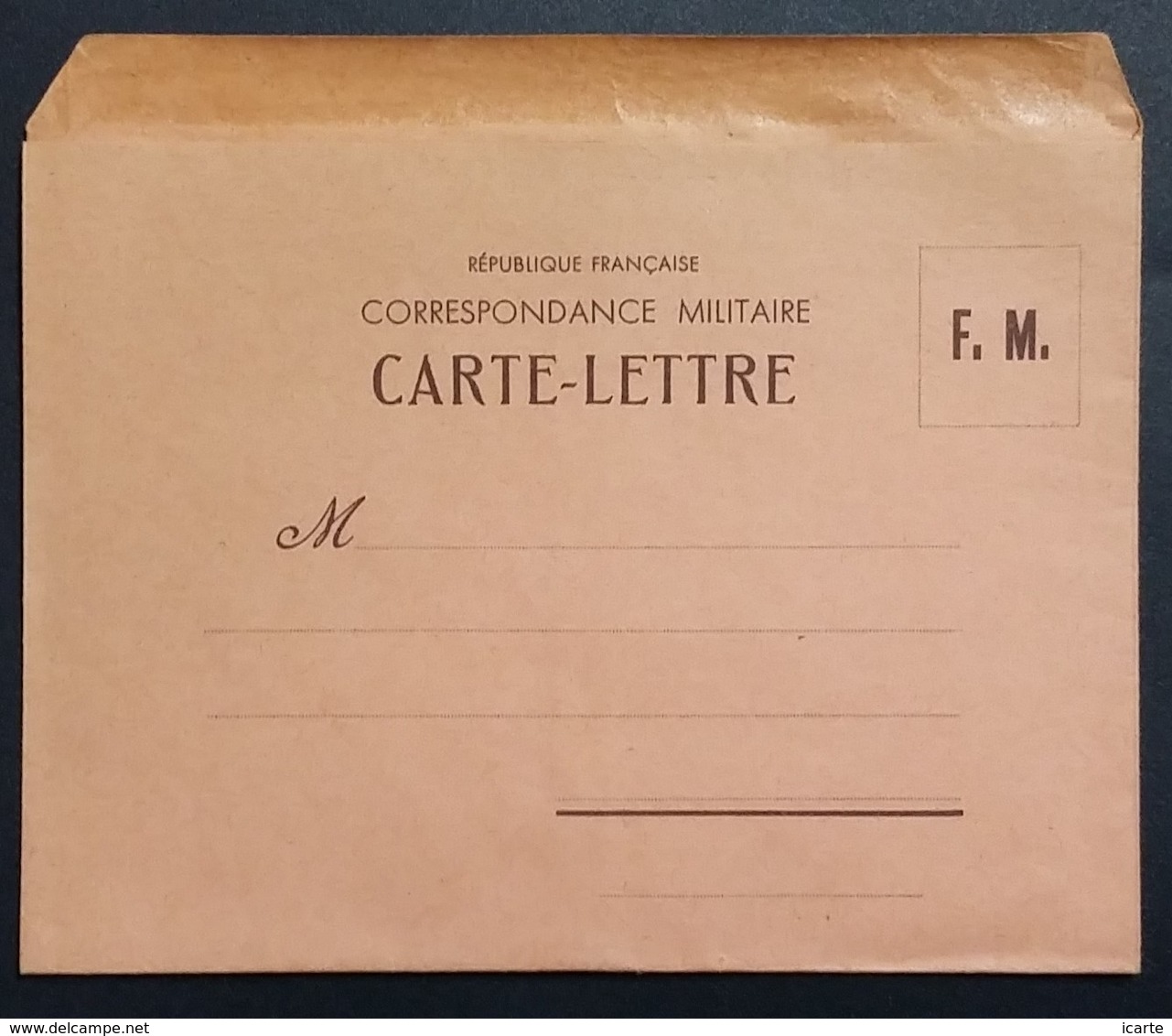 Carte-lettre De Franchise Militaire Couleur Saumon Neuve - Lettres & Documents