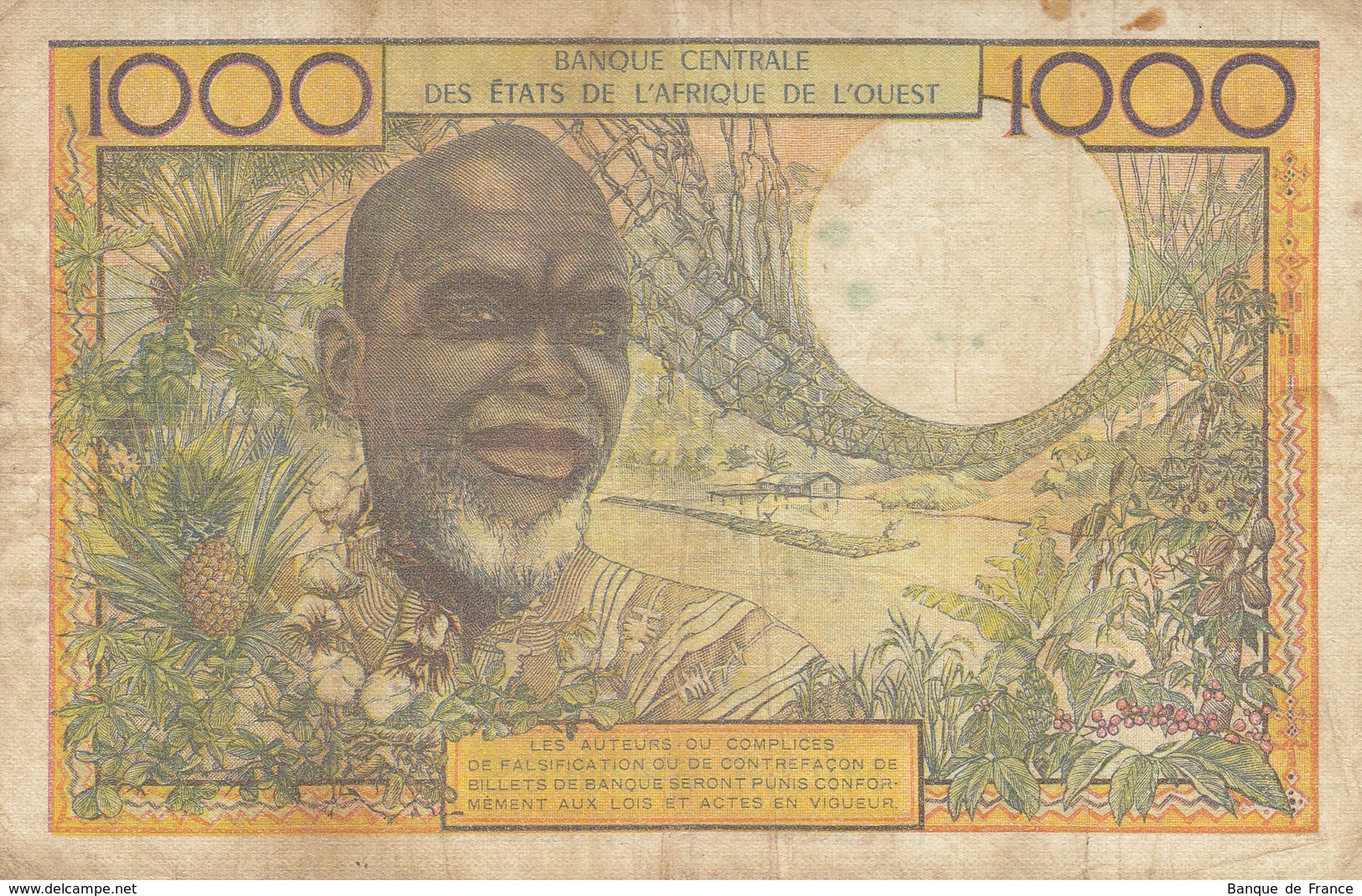 Billet 1000 F Banque Centrale Des Etats De L'Afrique De L' Ouest Burkina Faso P.302Cn Ou K.246C - West African States