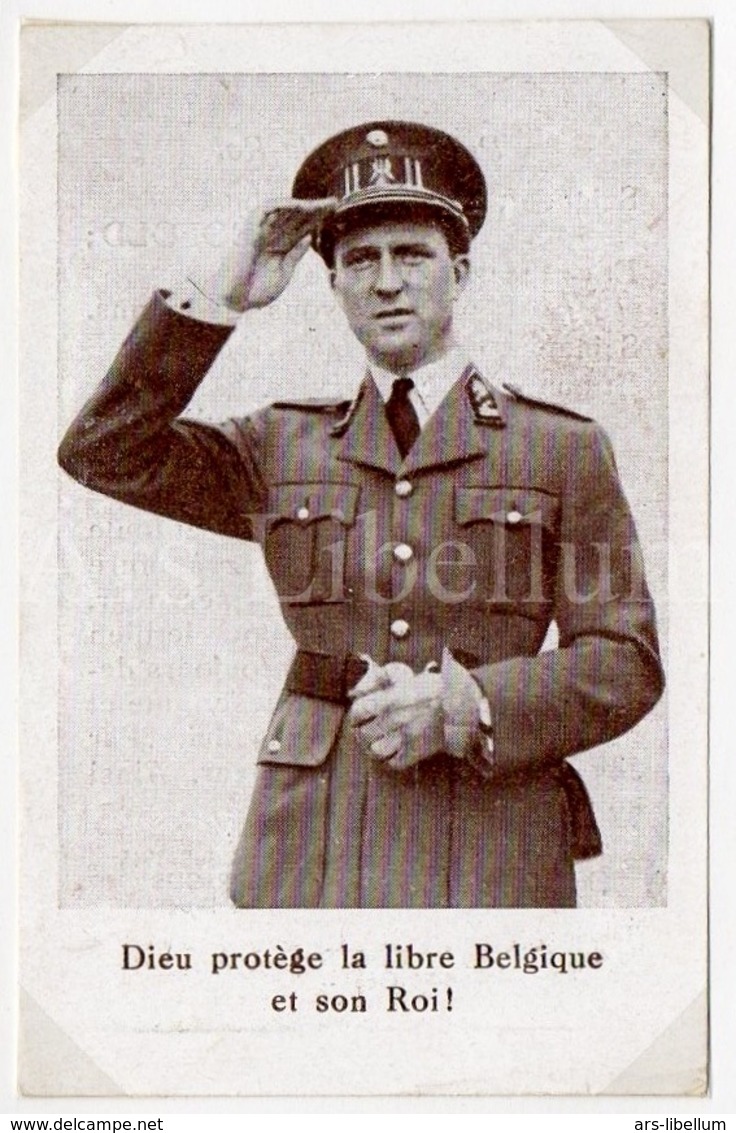 Small Card / ROYALTY / Belgique / België / Roi Leopold III / Koning Leopold III / Dieu Protège La Libre Belgique - Königshäuser