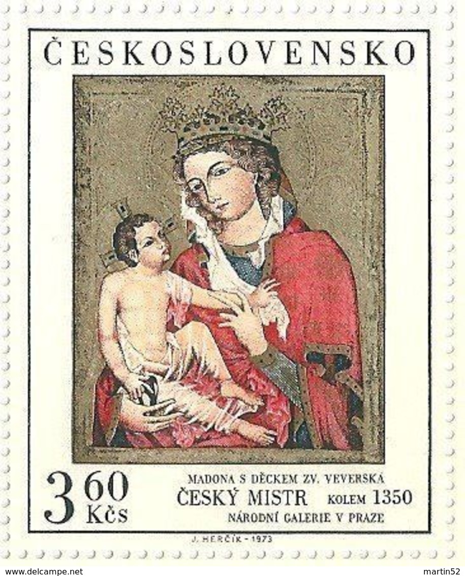 CSSR Tchécoslovaquie 1973: Mi 2174-2177 Yv 2018-2022 Block ** MNH Rembrandt Van Rijn Kubista Bohun Madonna - Rembrandt