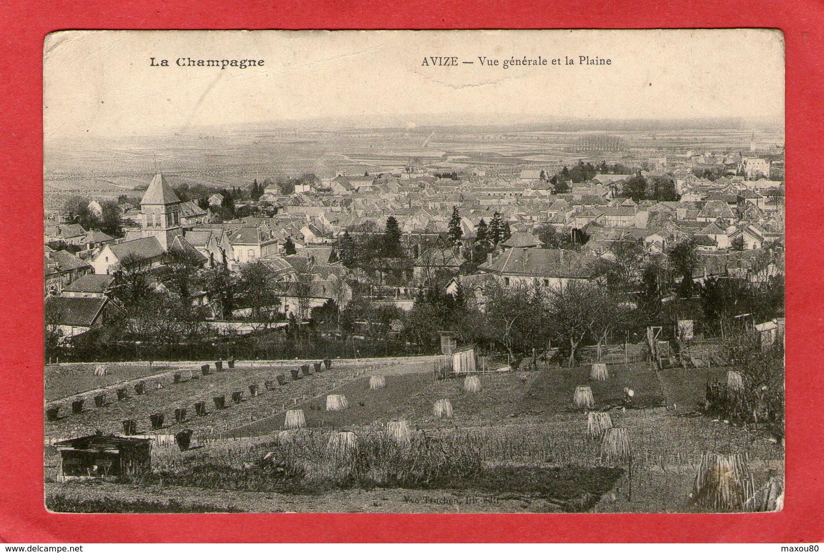 AVIZE - Vue Générale Et La Plaine - Au Verso Champagne Maison LECLAIRE - AGRAPART ... - Autres & Non Classés