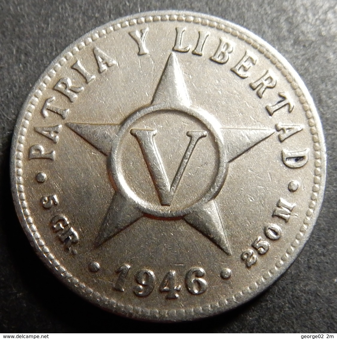 Cuba 5 Centavos 1946 Very High Grade - Cuba