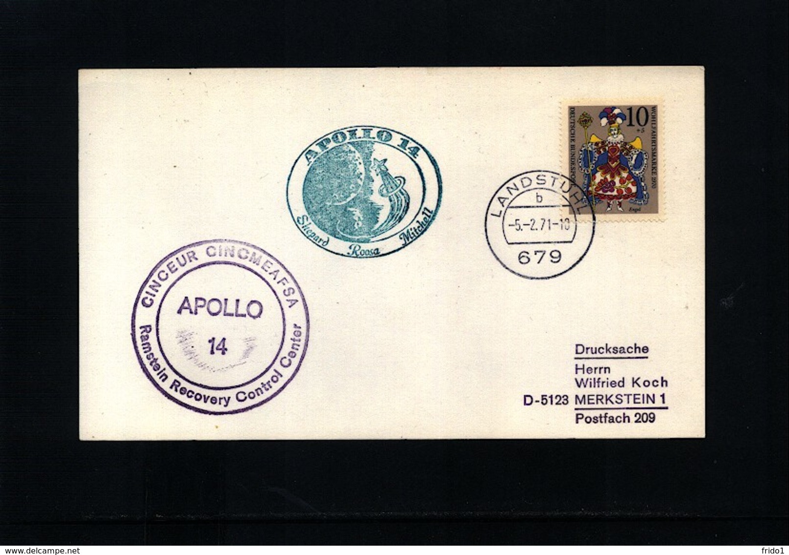 Germany / Deutschland 1971 Space / Raumfahrt  Apollo 14 Ramstein Recovery Control Center Interesting Cover - Europa