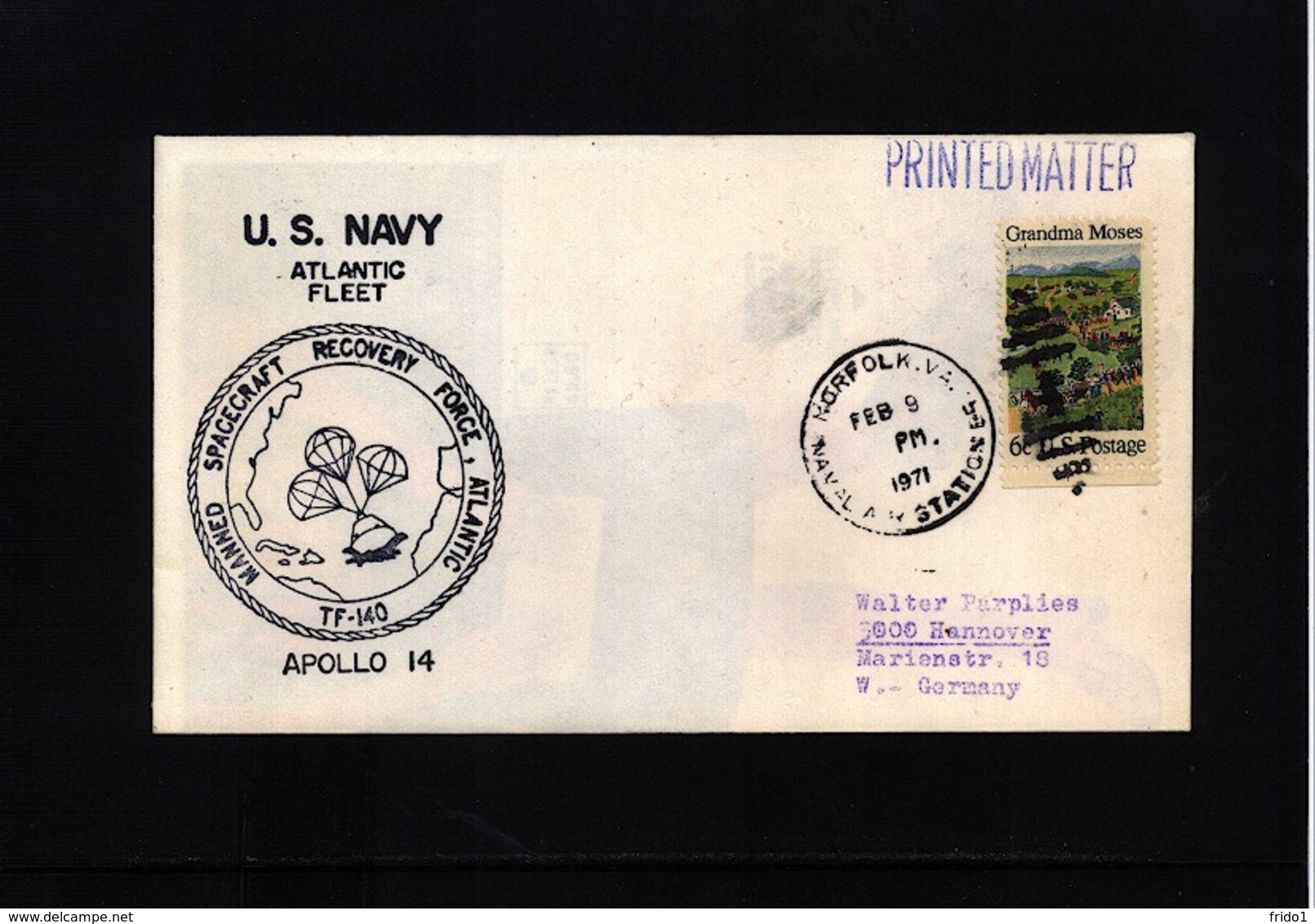 USA 1971 Space / Raumfahrt  Apollo 14 Recovery Force Interesting Cover - USA