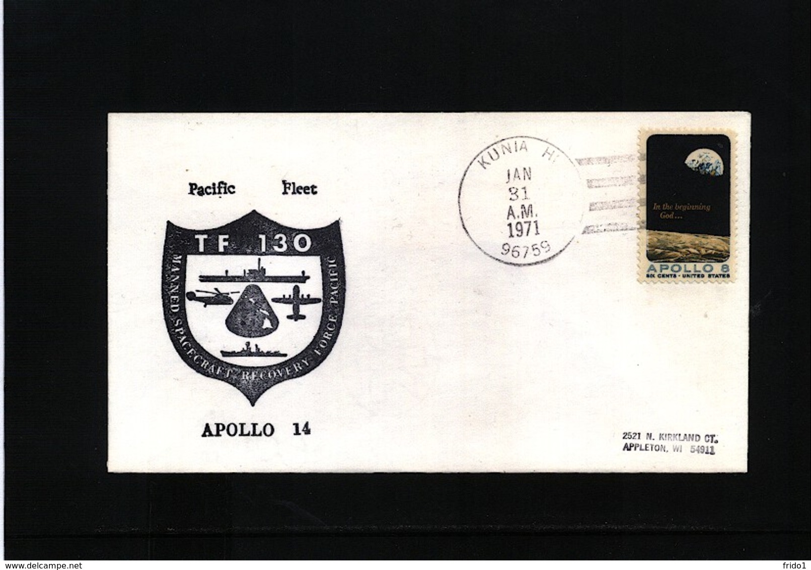 USA 1971 Space / Raumfahrt  Apollo 14 Recovery Force Interesting Cover - USA