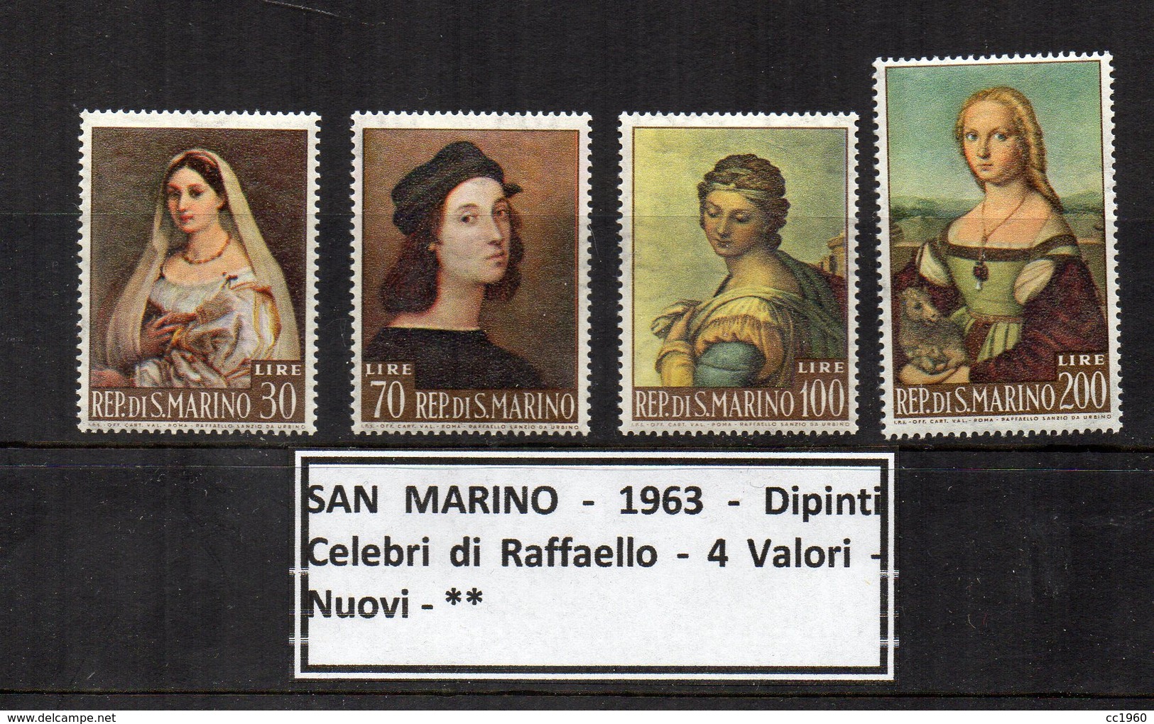 San Marino - 1963 - Dipinti Celebri Di Raffaello - 4 Valori - Nuovi - ** - (FDC13334) - Otros & Sin Clasificación