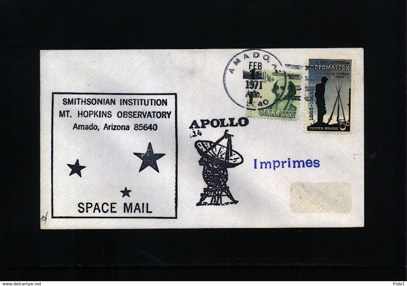USA 1971 Space / Raumfahrt Apollo 14 Amado Mt.Hopkins Observatory Interesting Cover - United States