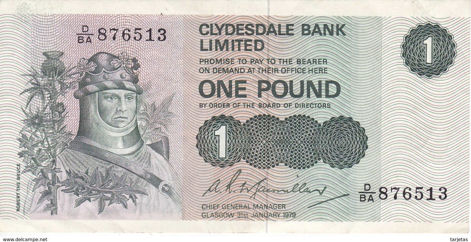 BILLETE DE ESCOCIA DE 1 POUND DEL AÑO 1979  (BANKNOTE) - 1 Pond