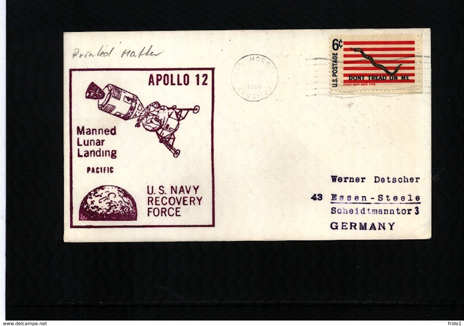 USA 1969 Space / Raumfahrt  Apollo 12 Recovery Force Interesting Cover - USA