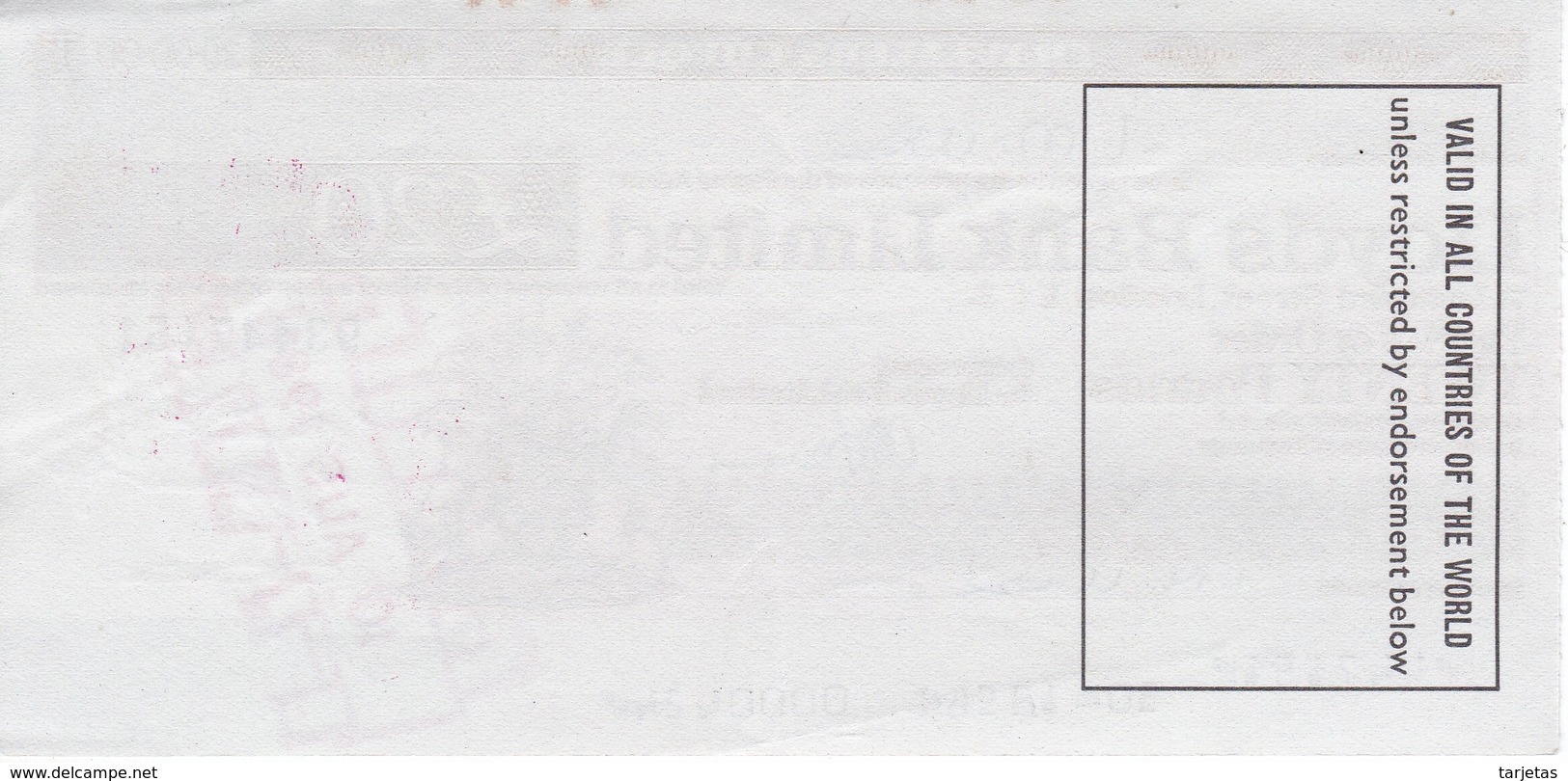 TRAVELLERS CHEQUE LLOYDS BANK 20 POUNDS AÑO 1981 - Autres & Non Classés