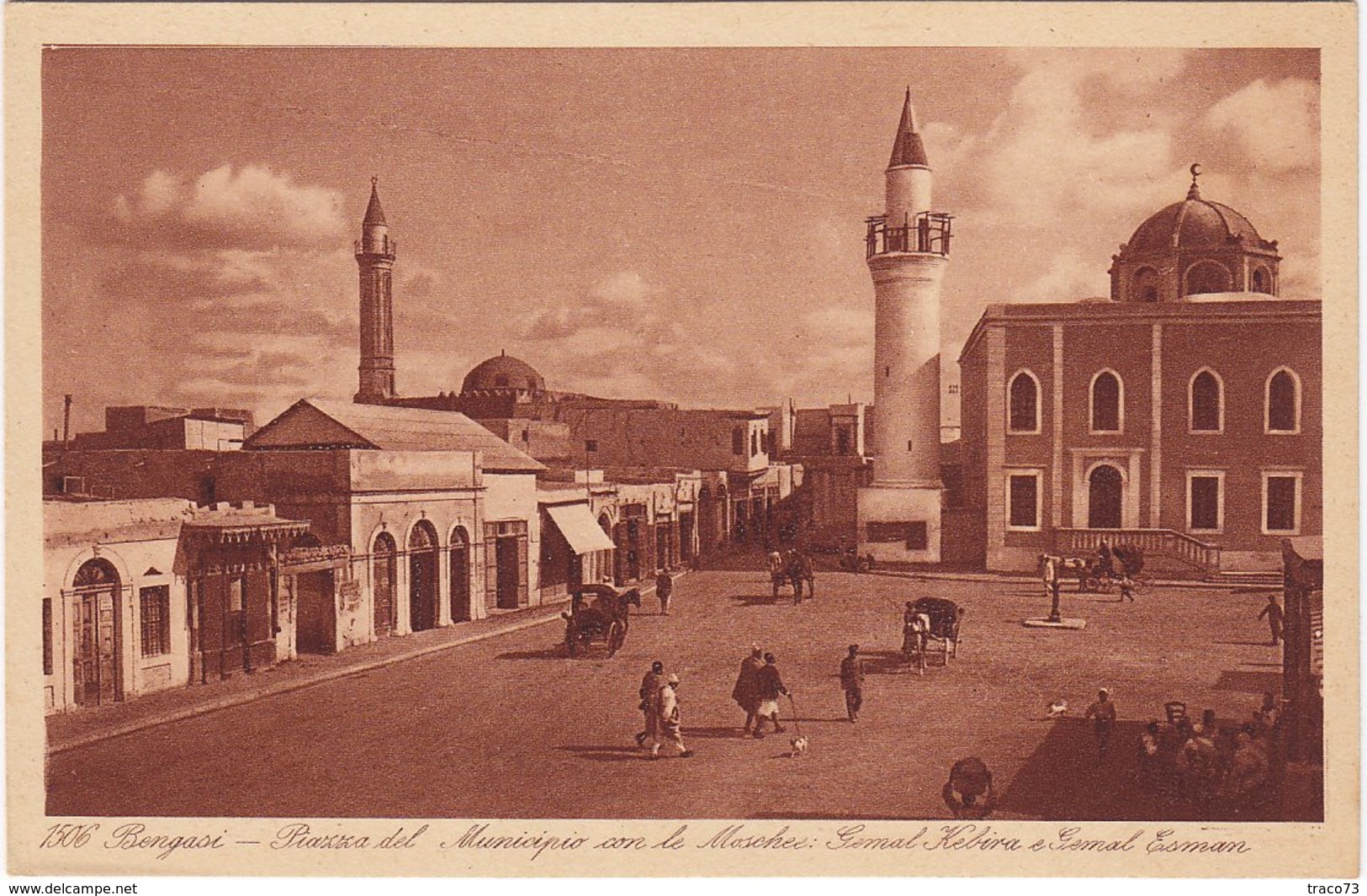 LIBIA - Bengasi /  Piazza Del MMunicipio Con Le Moschee - Libyen