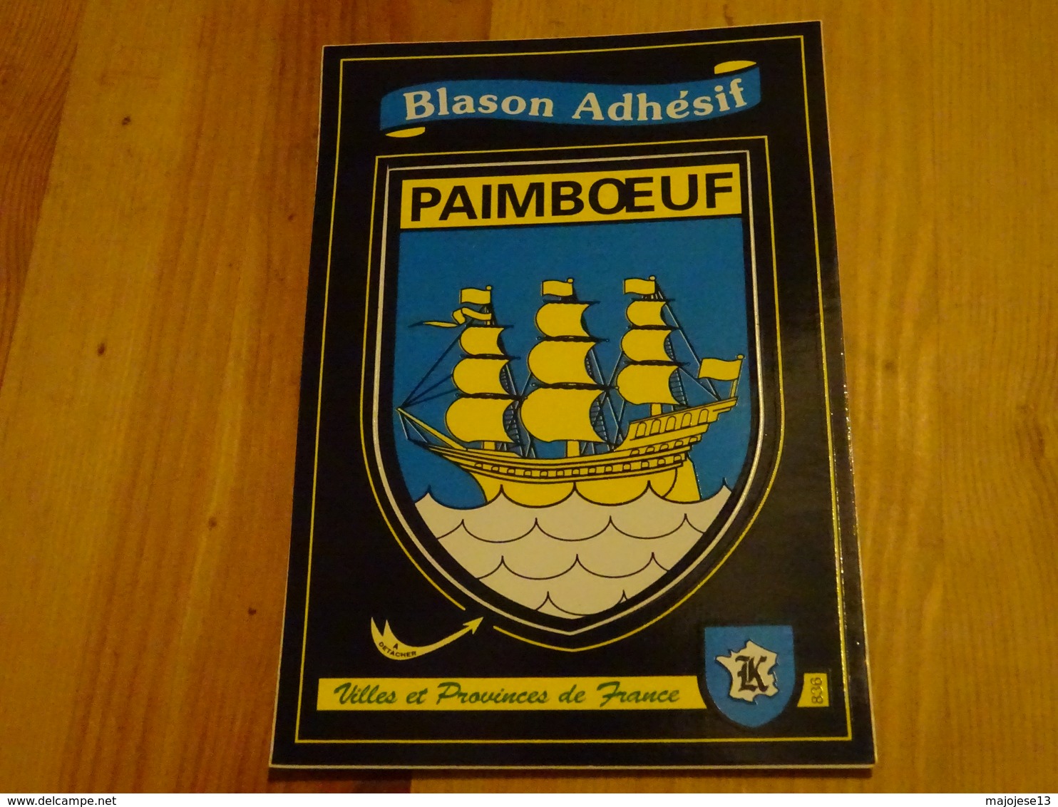 Carte Postale Blason écusson¨Paimboeuf (Loire Atlantique) - Obj. 'Souvenir De'