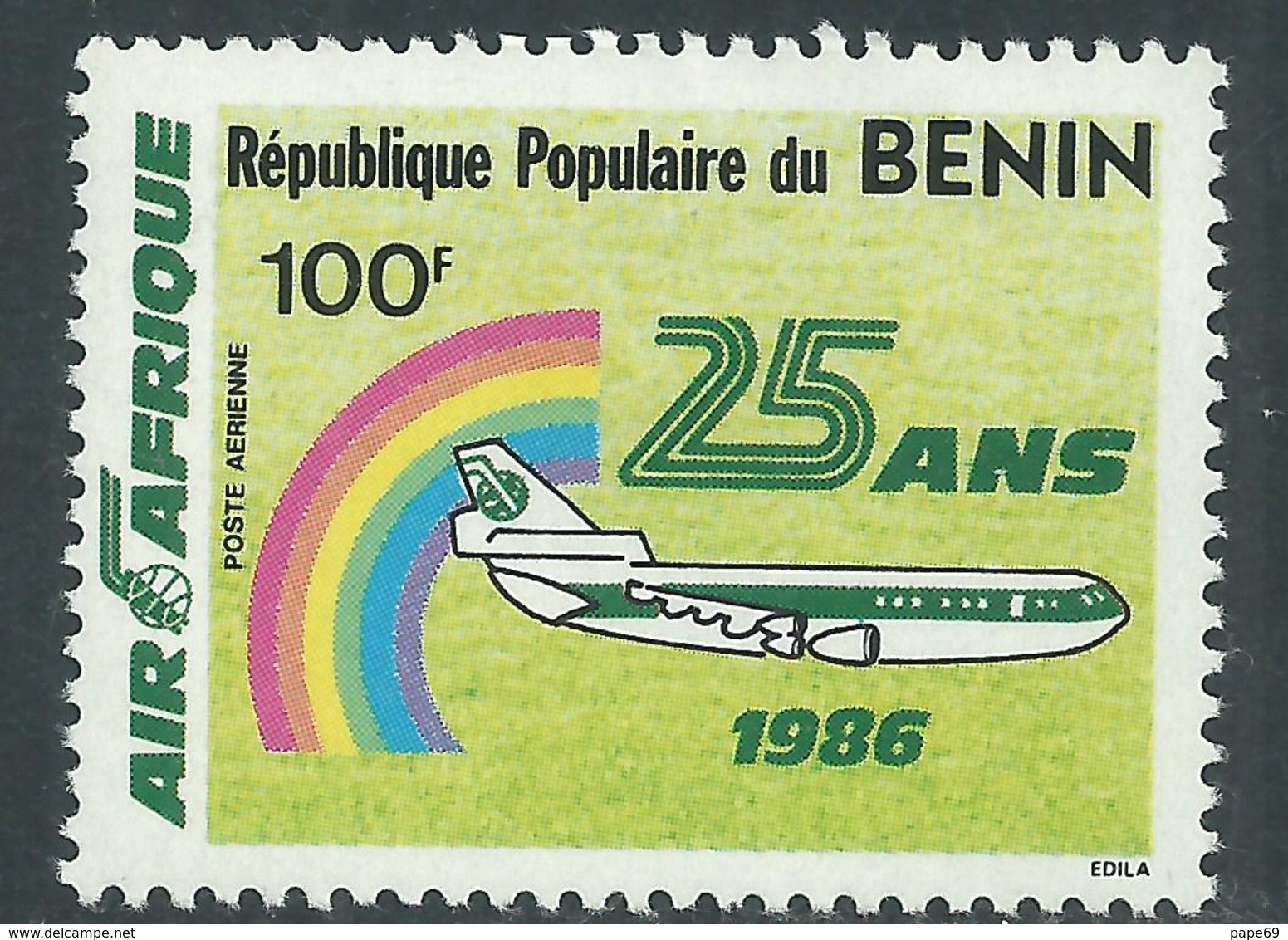 Bénin PA  N° 362  XX 25è Anniversaire De La Cie "Air Afrique", Sans Charnière, TB - Bénin – Dahomey (1960-...)