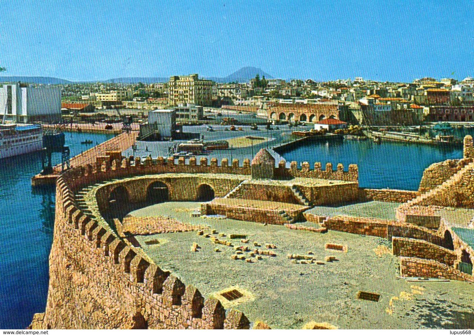 Griechenland- Kreta: Heraklion, Blick über Die Venezian. Burg Zum Hafen - Griechenland