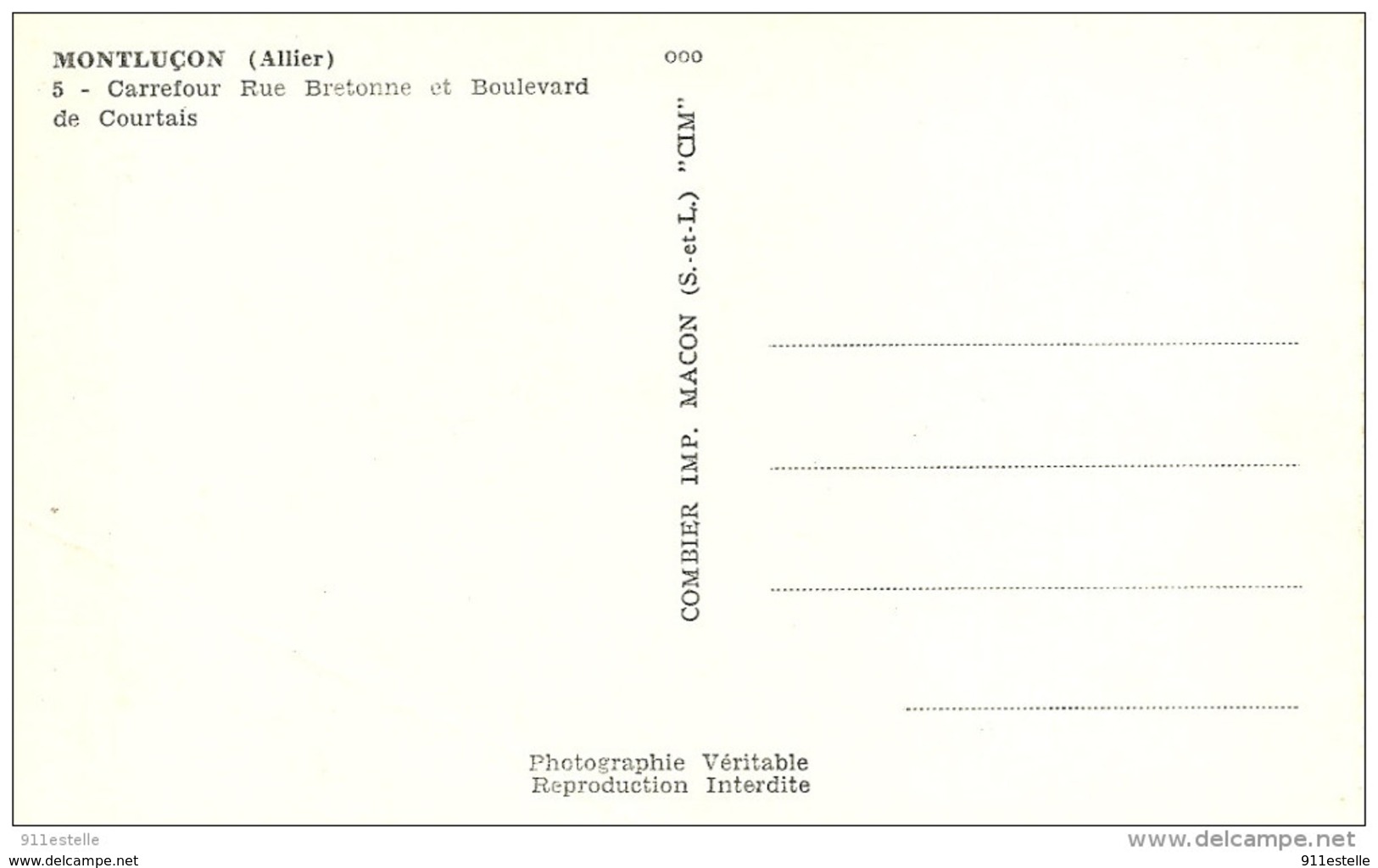 03  MONTLUCON - Carrefour Rue Bretonnie  Et Boulevard De Courtais ,( CHAUSSURES HEYRAUD ) ,( Pli Angle ) - Montlucon