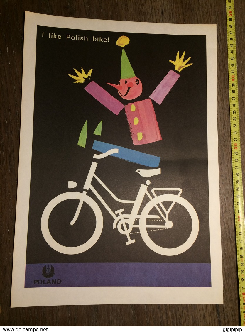 AFFICHE CLOWN VELO POLAND I LIKE POLISH BIKE ATLAS INDIA'S LARGEST SELLING BICYCLE - Ohne Zuordnung