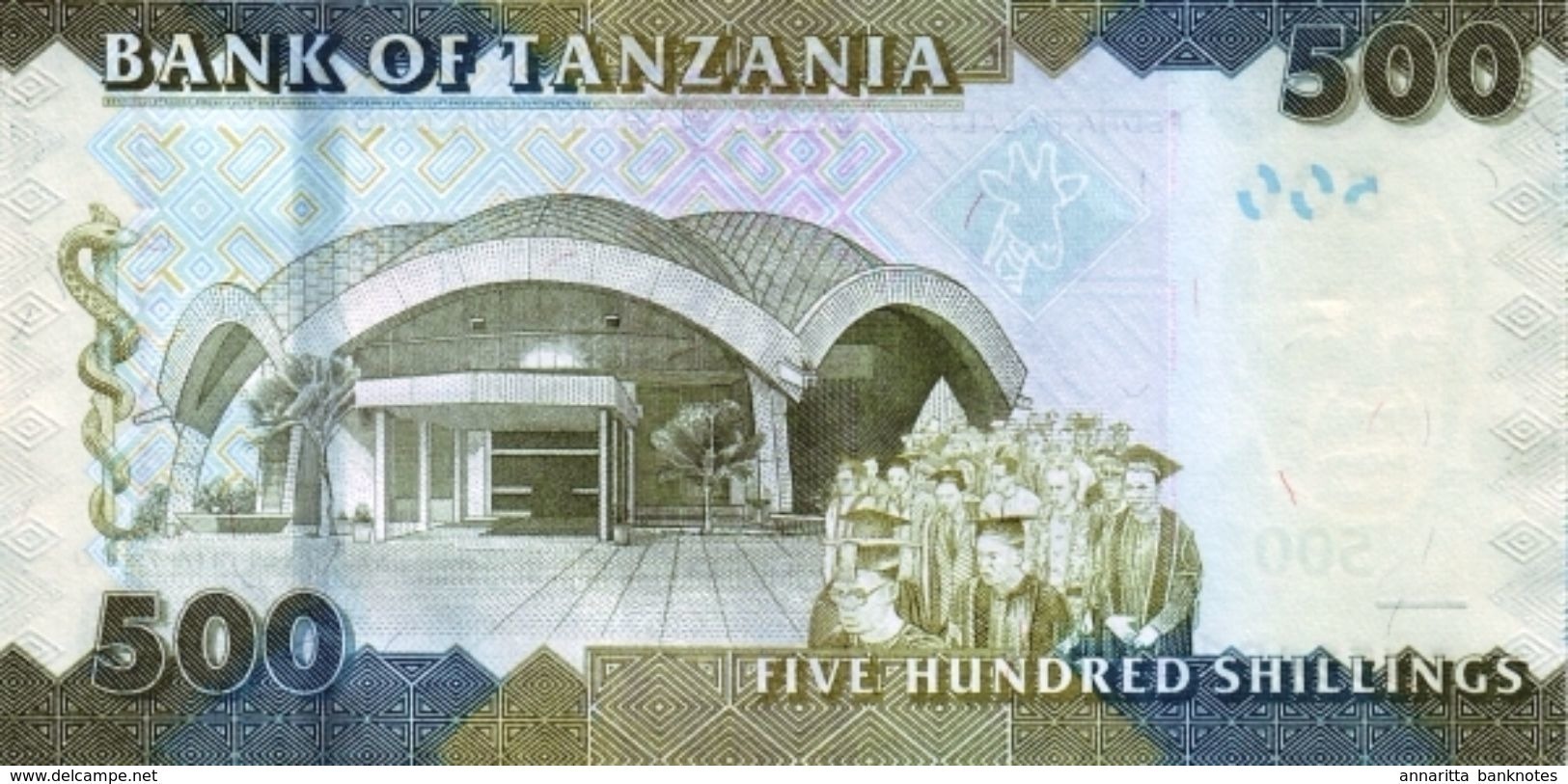 TANZANIA 500 SHILLINGS ND (2011) P-40a UNC [TZ139a] - Tanzania