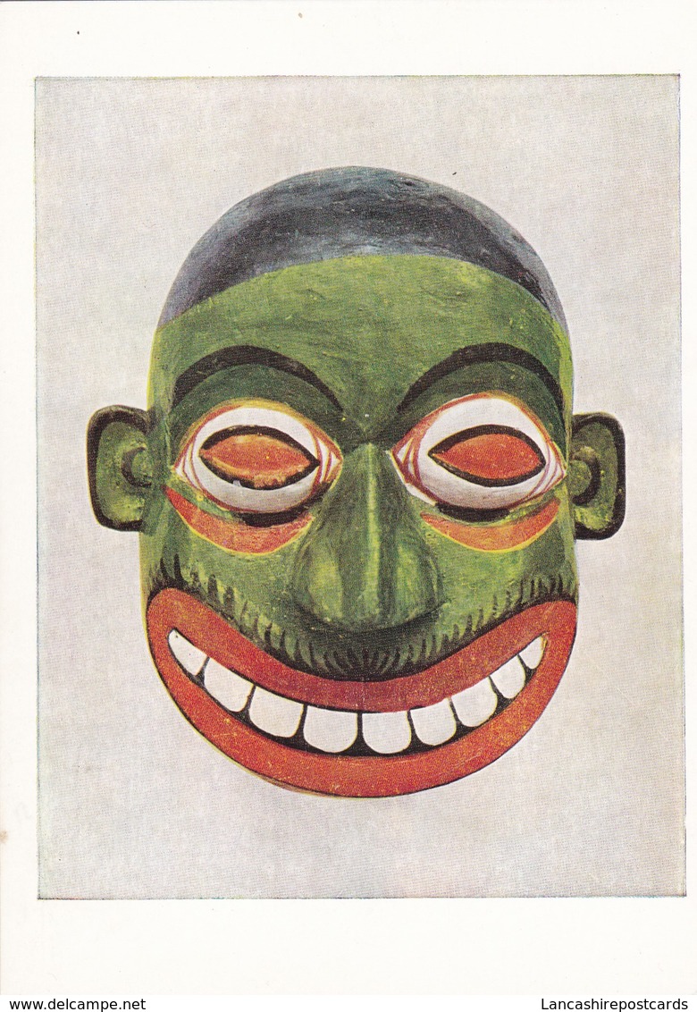 Postcard Ceylon Sri Lanka Painted Wooden Mask Worn By Devil Dancers [ British Museum ] My Ref  B23248 - Sri Lanka (Ceylon)