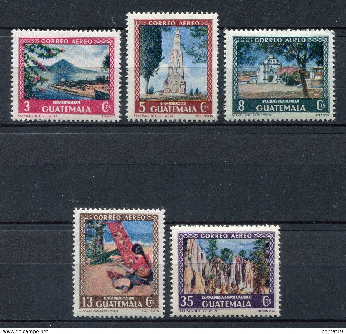 Guatemala 1950. Yvert A 168-72 ** MNH. - Guatemala