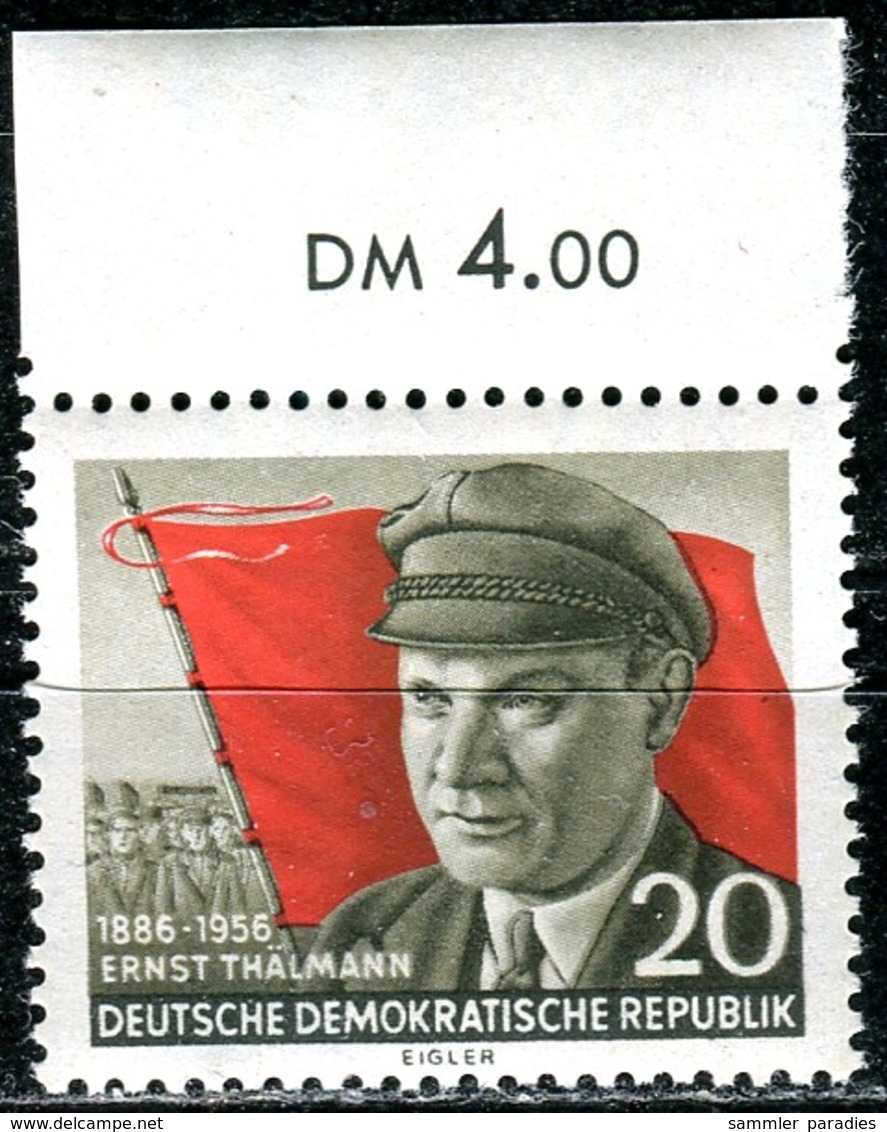 DDR - Mi 520 A Oberrand - ** Postfrisch (A) - 20Pf    Ernst Thälmann - Neufs