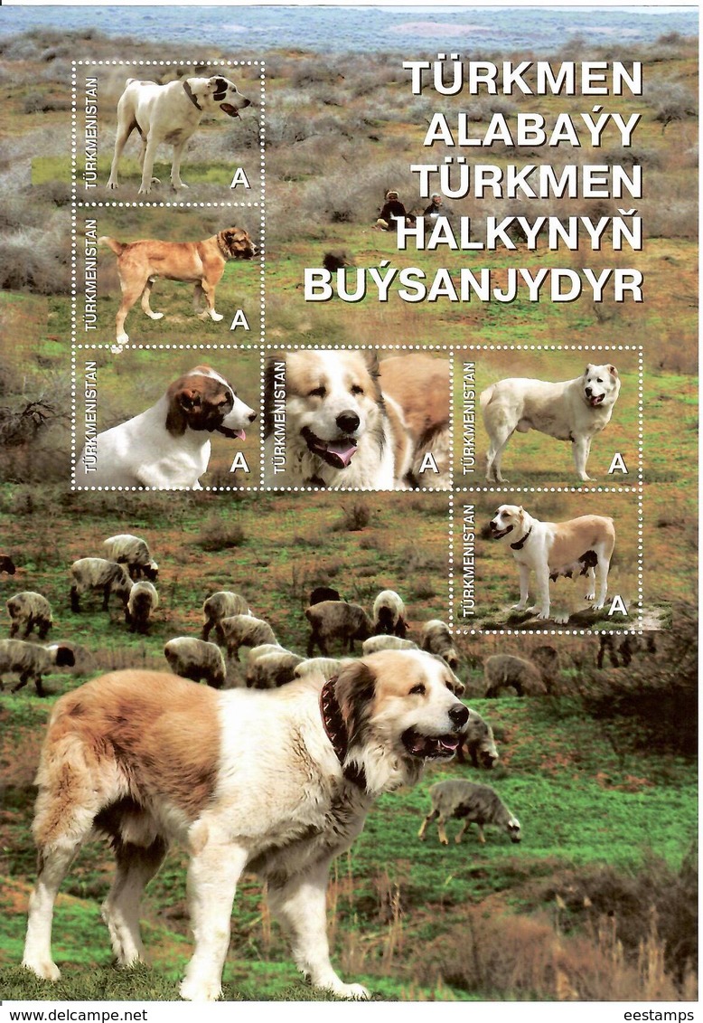 Turkmenistan . 2013 Dogs. S/S Of 6v X A Michel # BL34(281-86) - Turkmenistán