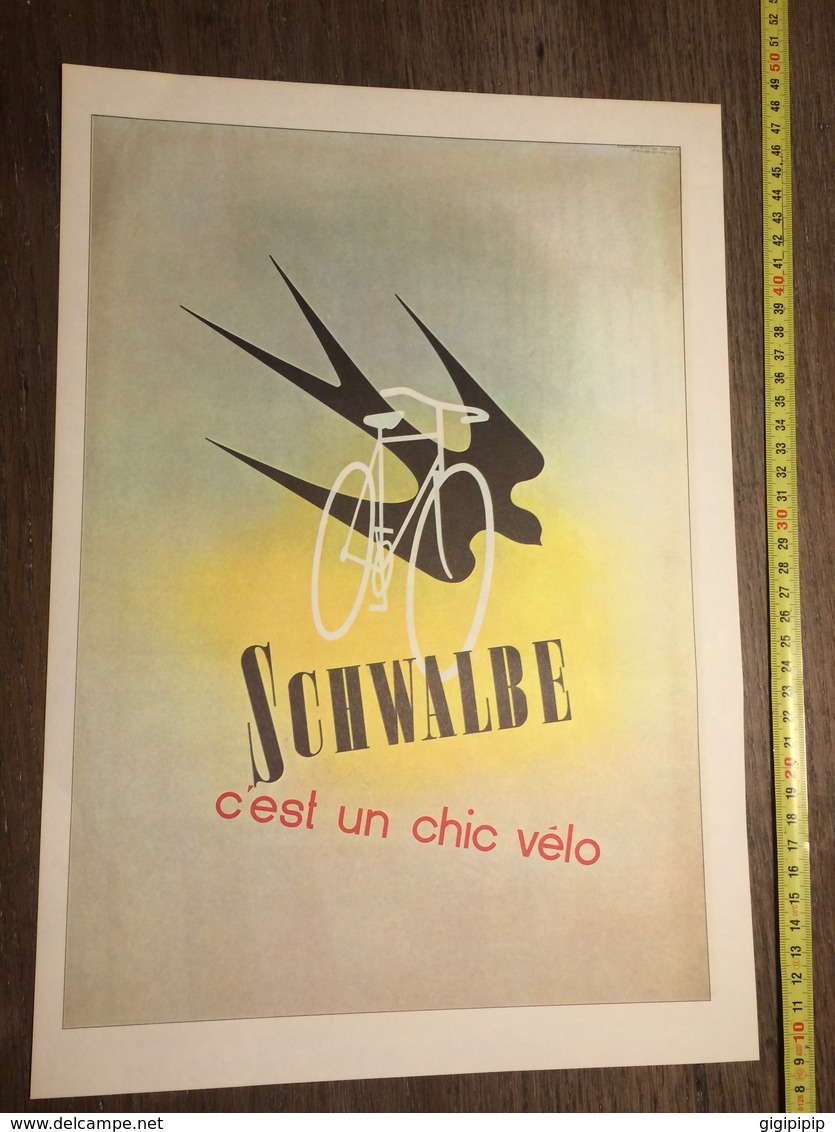 AFFICHE C EST UN CHIC VELO SCHWALBE HIRONDELLE ZURICH ET BERNE CHAMPIONNAT DU MONDE CYCLISTE - Unclassified