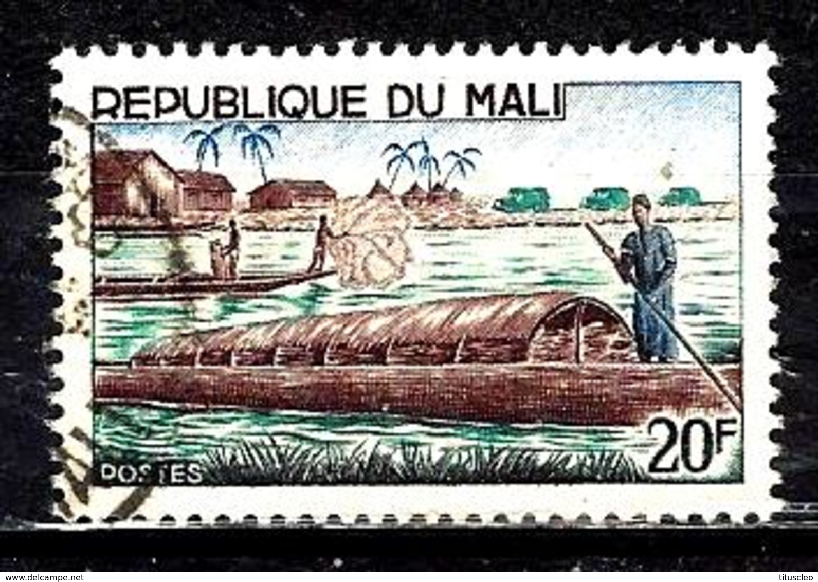 MALI 92° 2f Vert, Bleu-gris Et Violet-brun Pêche Commercialisation (10% De La Cote + 0,25) - Mali (1959-...)