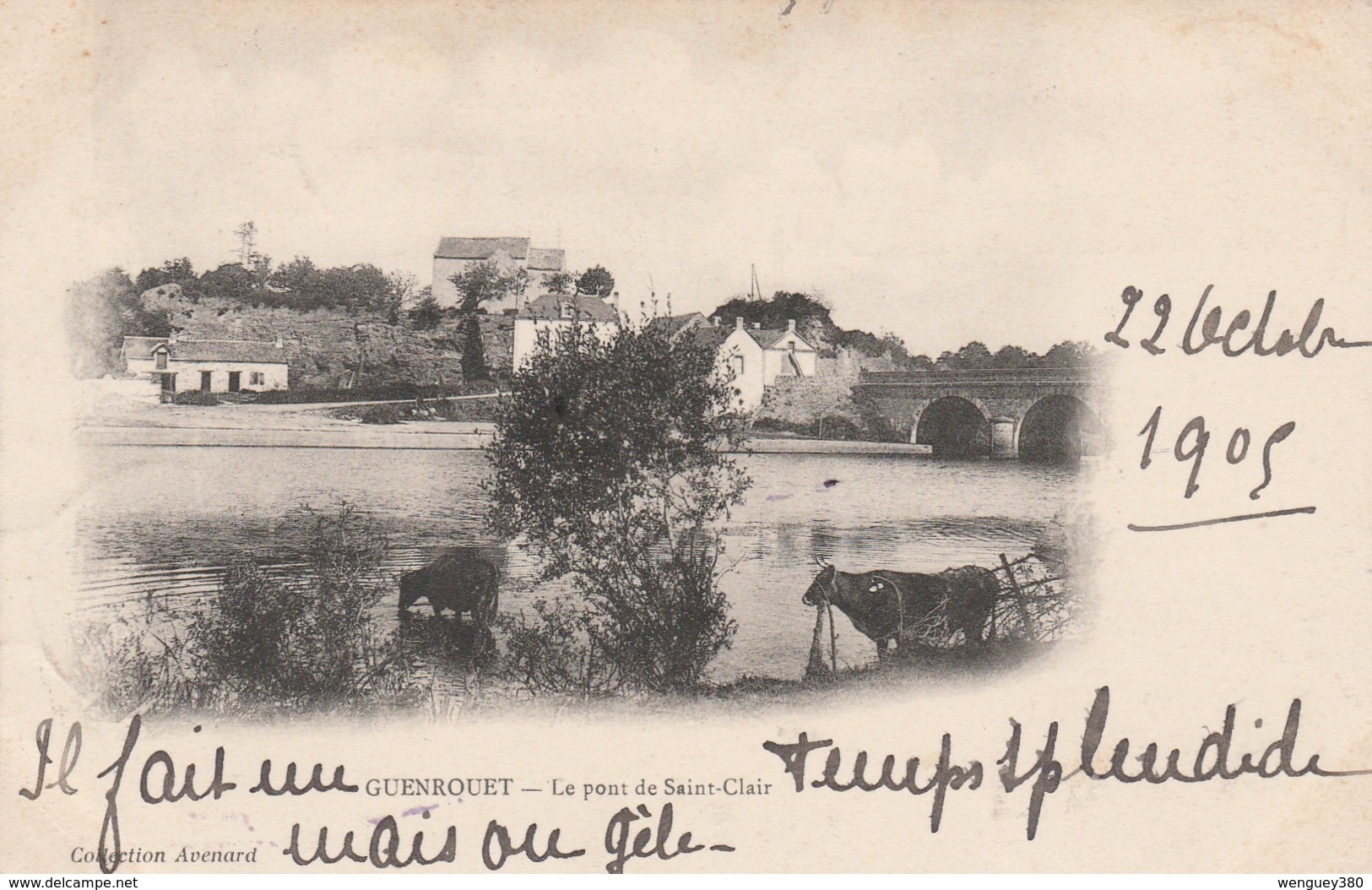 44 GUENROUET -Le Pont De Saint-Clair          PLAN 1905 PAS COURANT - Guenrouet