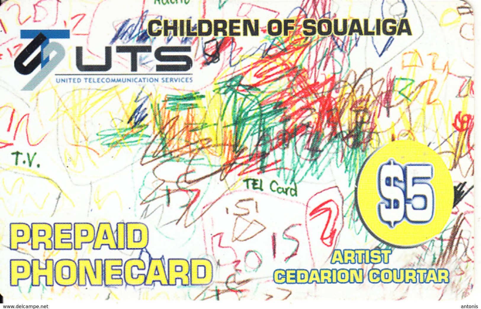 SAINT MARTIN - Children Painting/Cedarion Courtar, UTS Prepaid Card $10, Exp.date 31/12/04, Used - Antille (Olandesi)