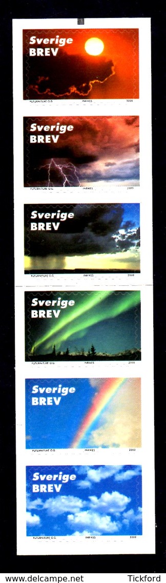 SUEDE 2000 - YT 2169/2174 - Facit 2199/2204 - NEUFS ** LUXE/ MNH -  Série Complète 6 Valeurs - Etats Du Ciel - Unused Stamps