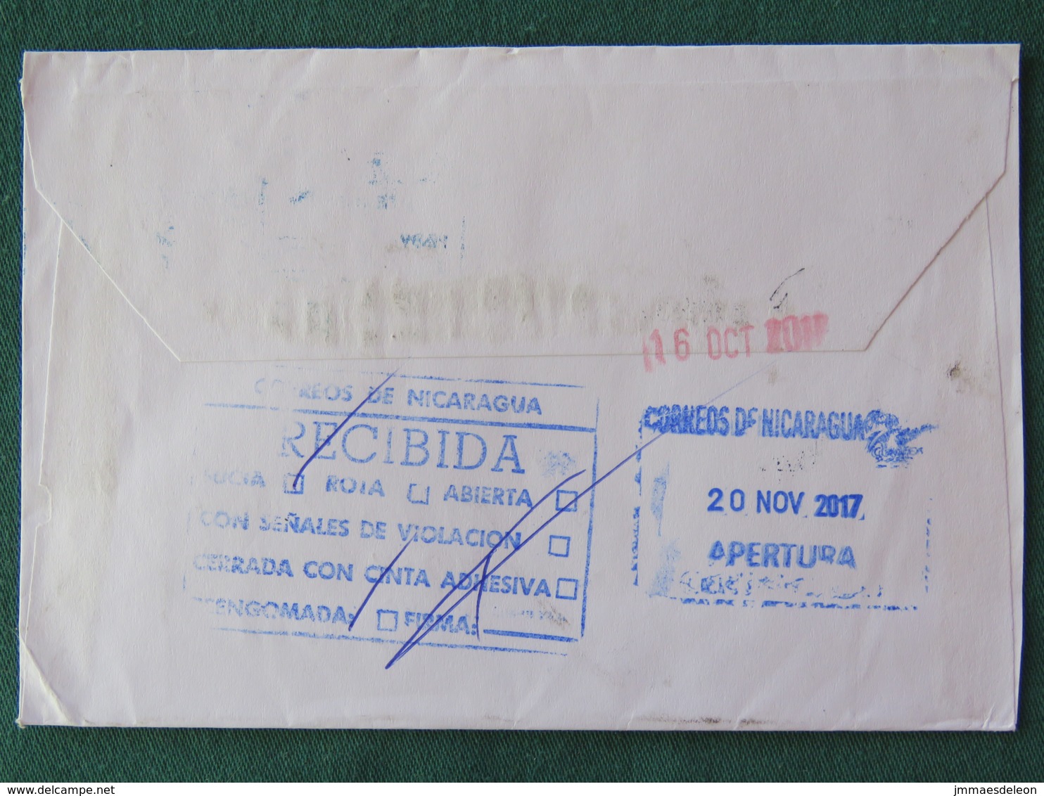 Cuba 2017 Cover To Nicaragua - Conferences Palace La Habana - History - Lettres & Documents