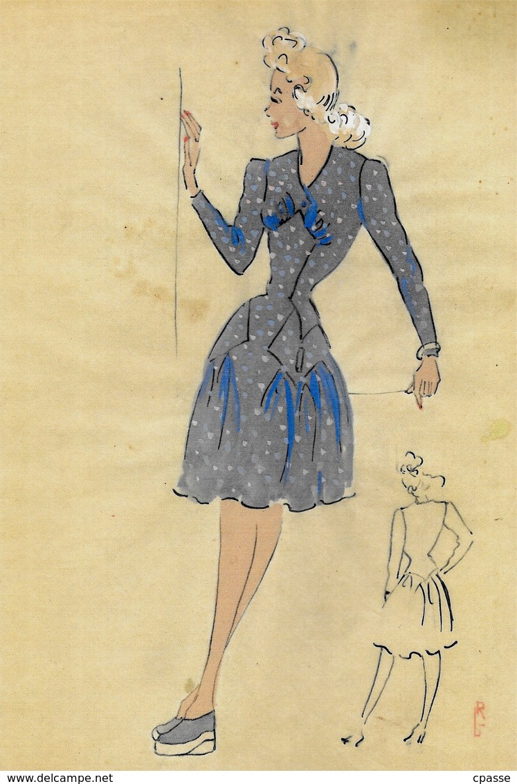 Illustration (imprimée)  MODE Des ANNEES 1940 - Matériel Et Accessoires