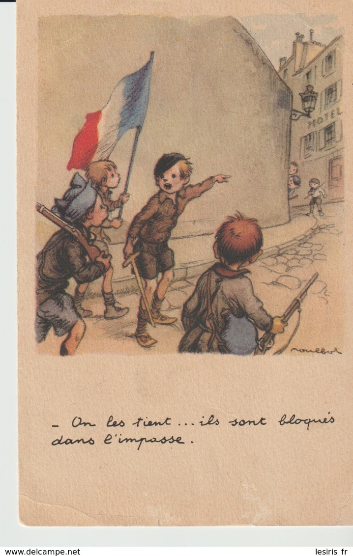 C P A. - POULBOT - ON LES TIENT ILS SONT BLOQUES DANS L'IMPASSE - LIGUE NATIONALE CONTRE LES TAUDIS A. RAMPIN - 1940 - Poulbot, F.