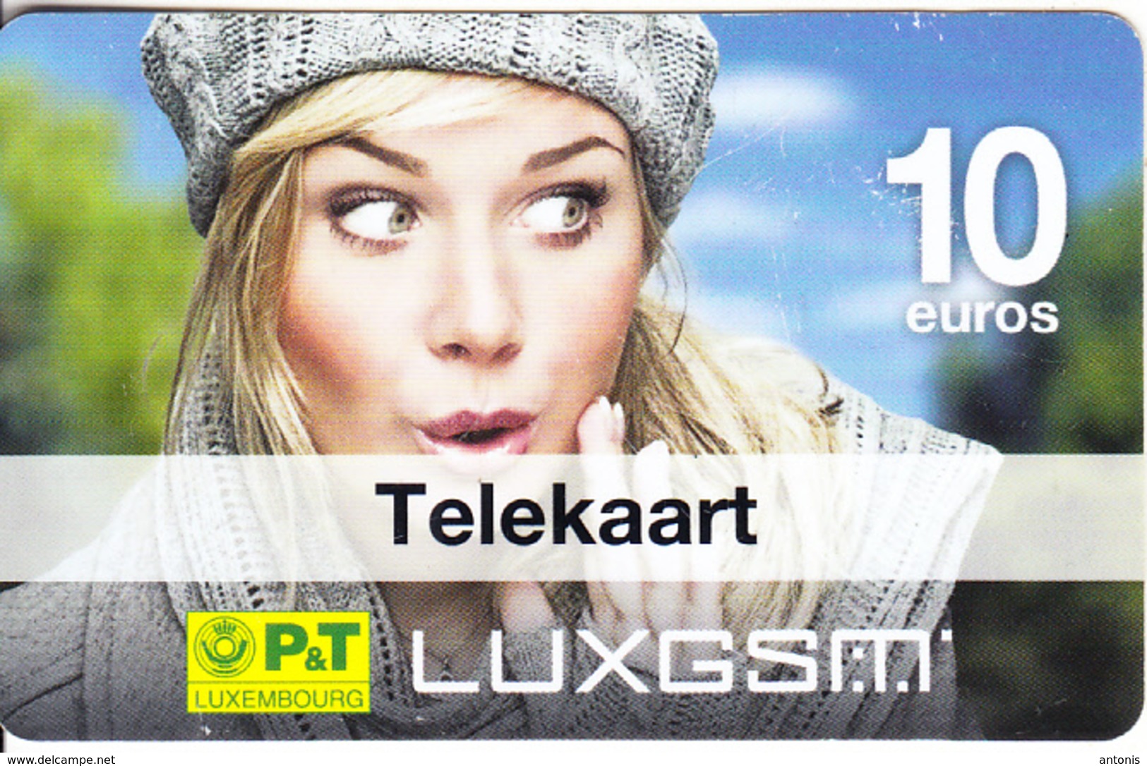 LUXEMBOURG - Girl, LuxGSM BY P&T Prepaid Card 10 Euro, Exp.date 01/14, Used - Luxembourg