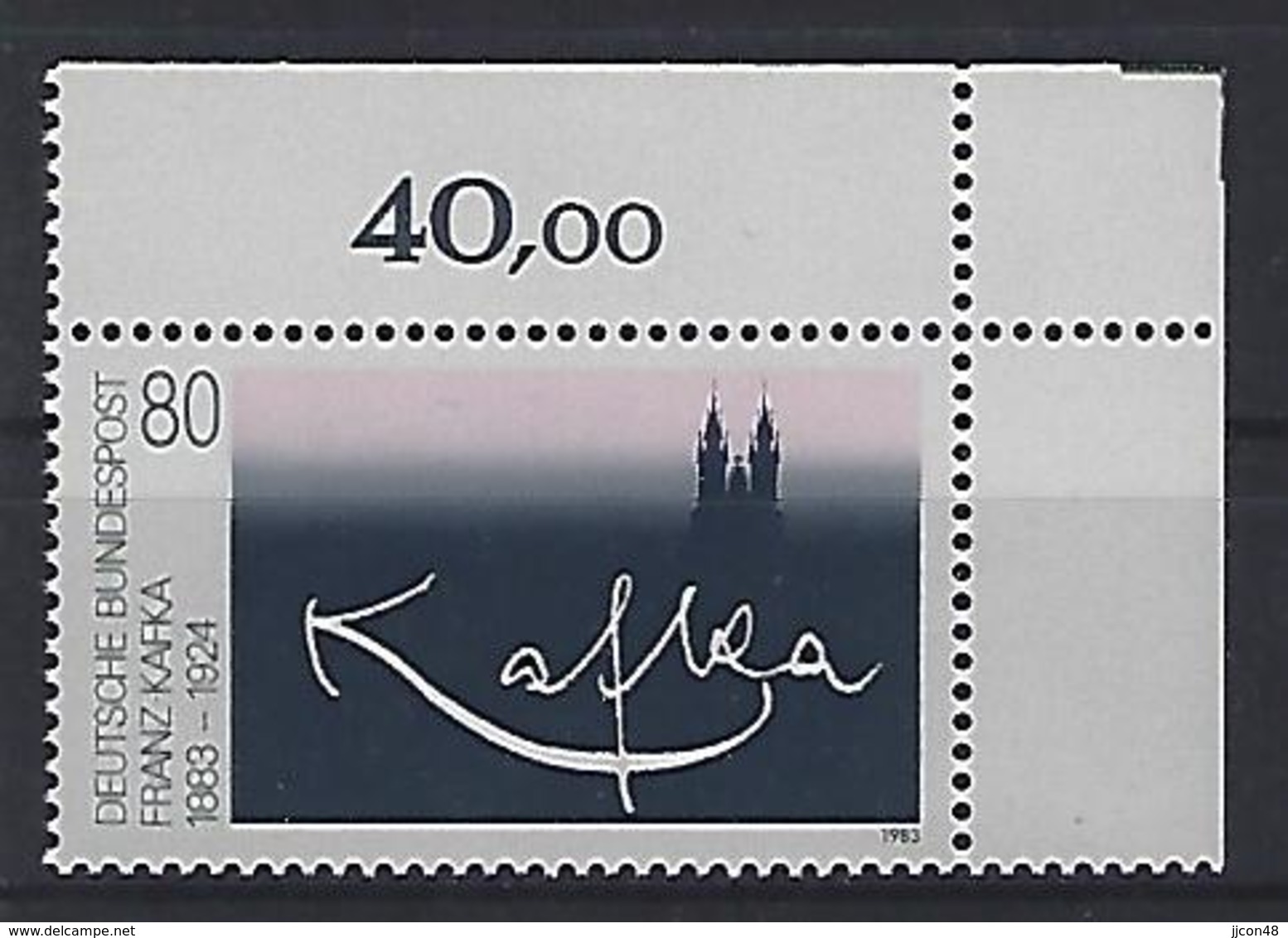 Germany (BRD) 1983  Franz Kafka  (**) MNH  Mi.1178 - Unused Stamps