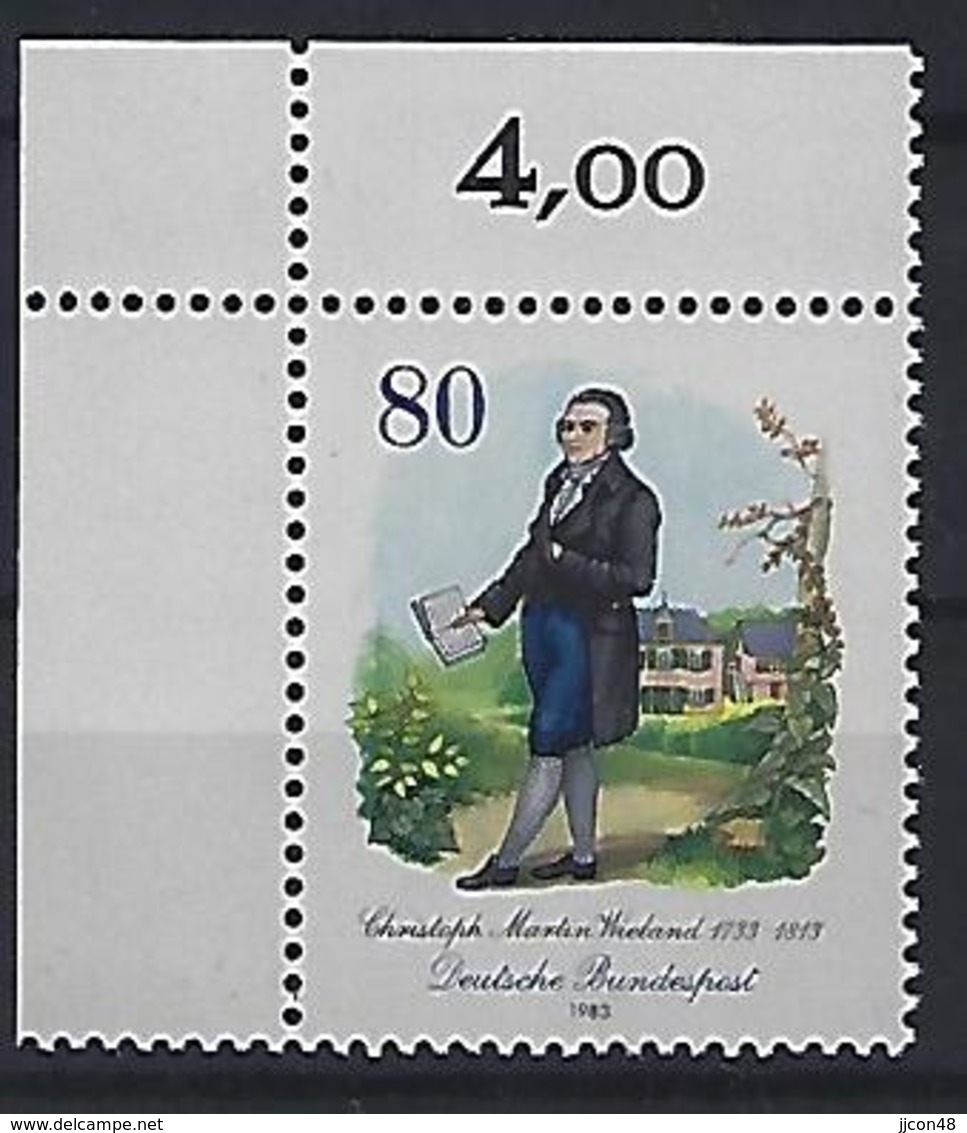 Germany (BRD) 1983  Christoph Martin Wieland  (**) MNH  Mi.1183 - Unused Stamps