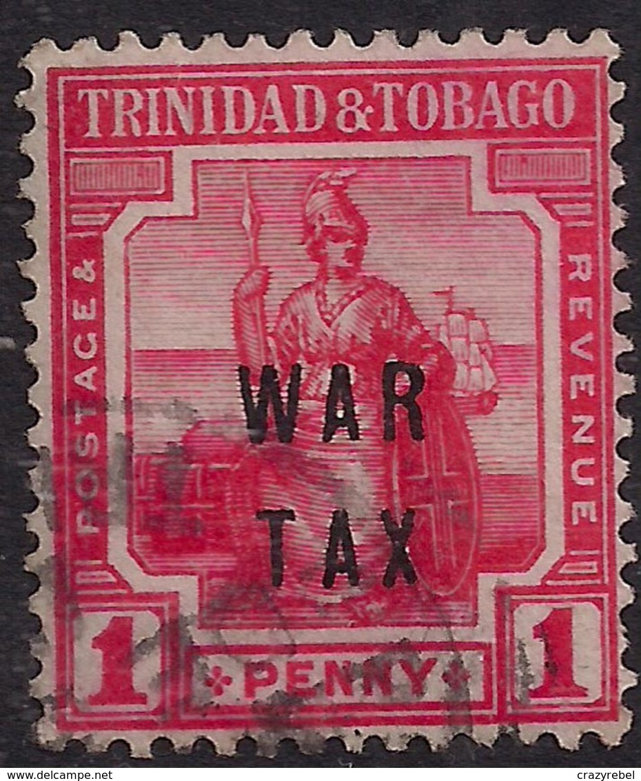 Trinidad & Tobago 1917 KGV 1d Scarlet Ovpt War Tax SG 185 ( D1045 ) - Trinidad & Tobago (...-1961)