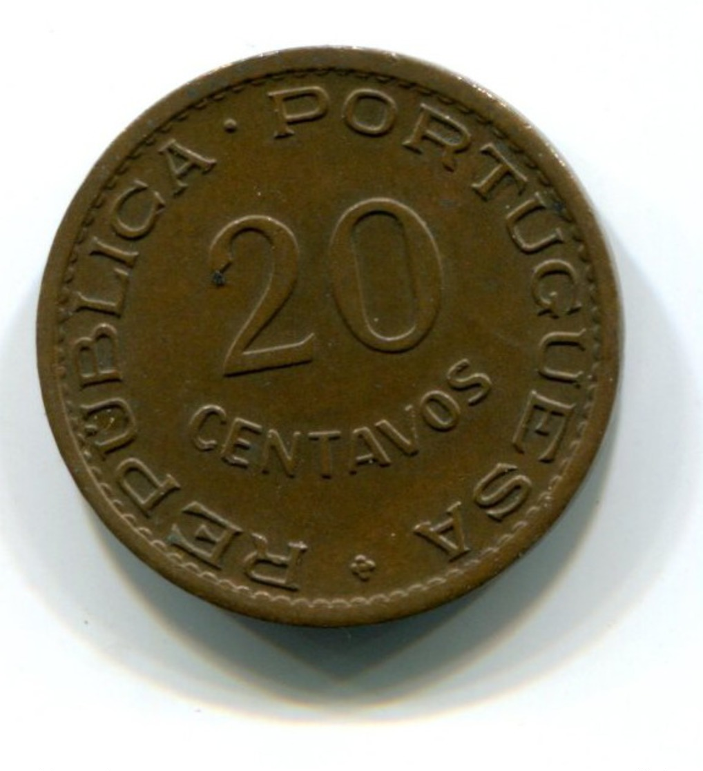 1950 Mozambique 20 Centavos Coin - Mozambique