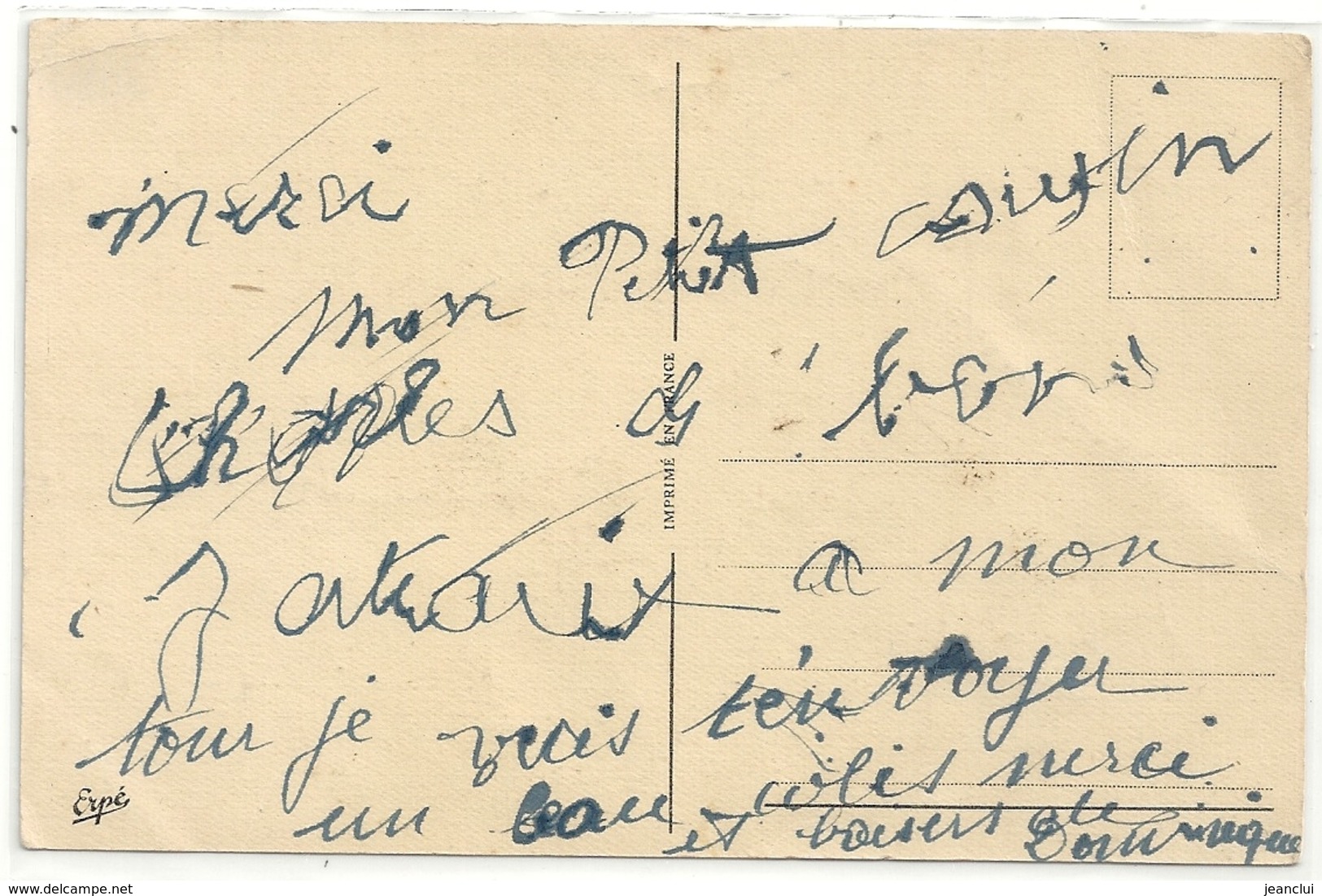 CPA.G. BOURET - J'AI 6 BOUCHES A NOURRIR JE ME DEMANDE SI CA SERA ASSEZ GRAND ?.. Ecrite Au Verso Par Un Enfant . 2 Scan - Bouret, Germaine