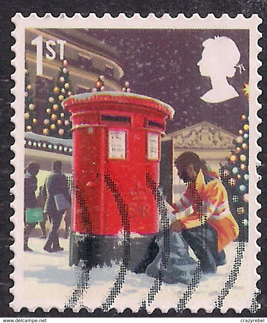 GB 2018 QE2 1st Class Christmas Postbox Used Stamp ( 954 ) - Used Stamps