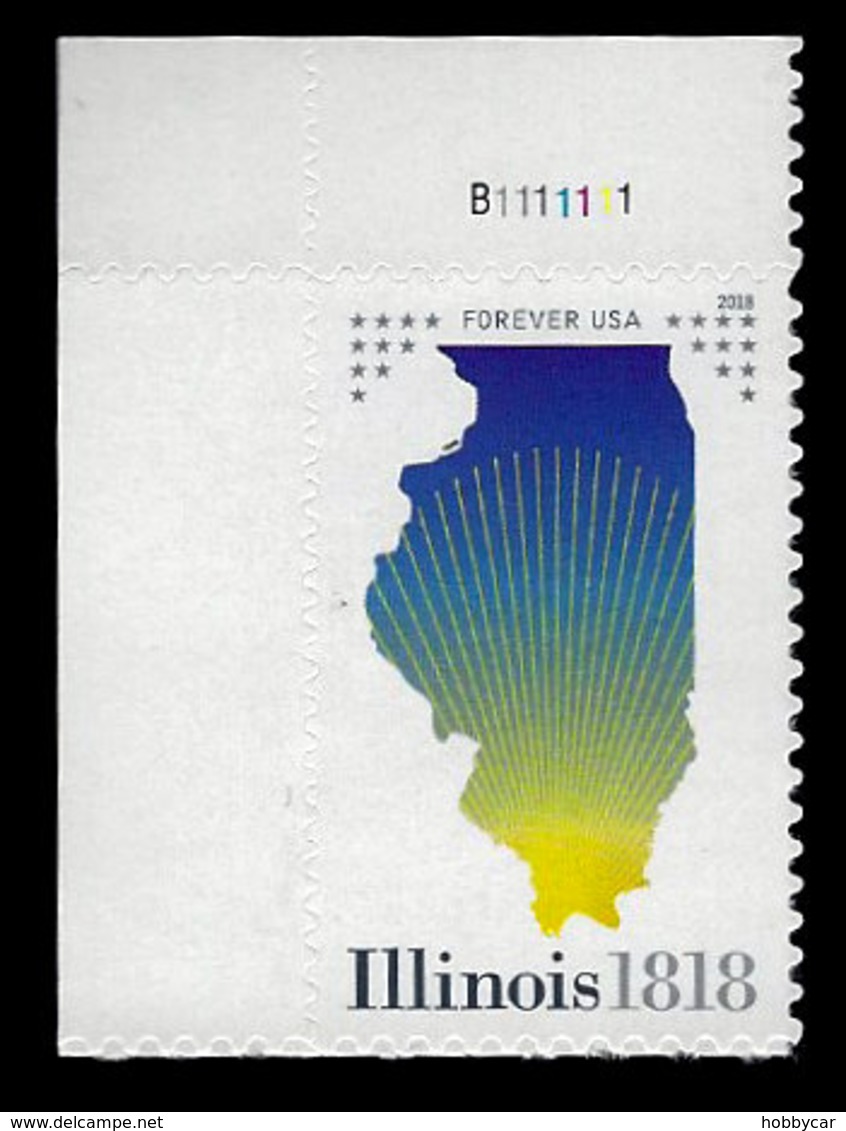 USA, 2018, 5274,Illinois Statehood In 1818. Single With No.  MNH, VF - Unused Stamps
