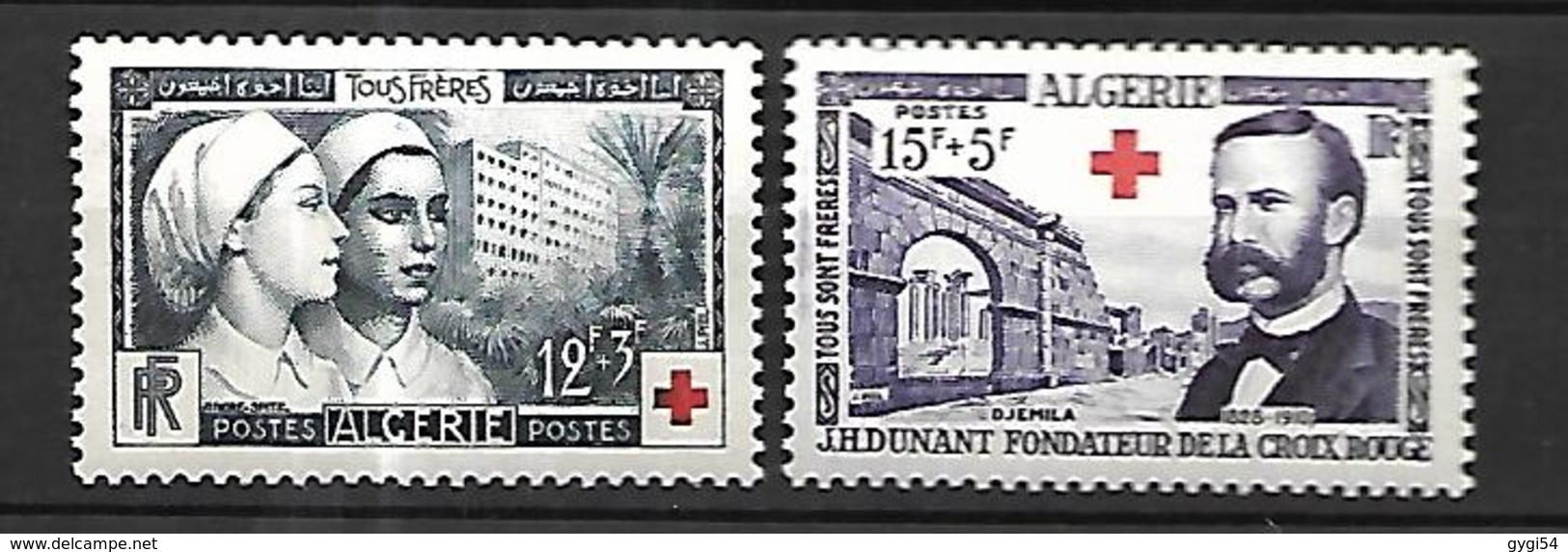 Algérie 1954 Croix - Rouge   Cat Yt N° 316 Et 317     N** MNH - Neufs