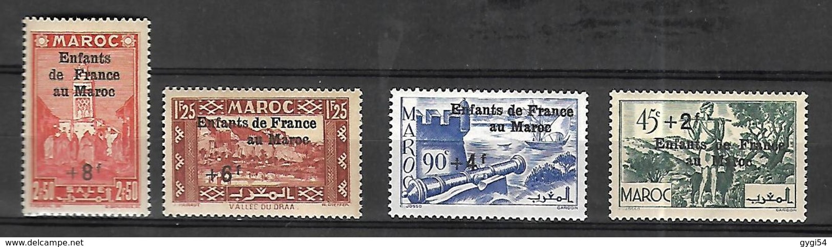 Maroc 1942 Enfants Réfugiés Au Maroc   Cat Yt N° 200 à 203   N** MNH - Neufs