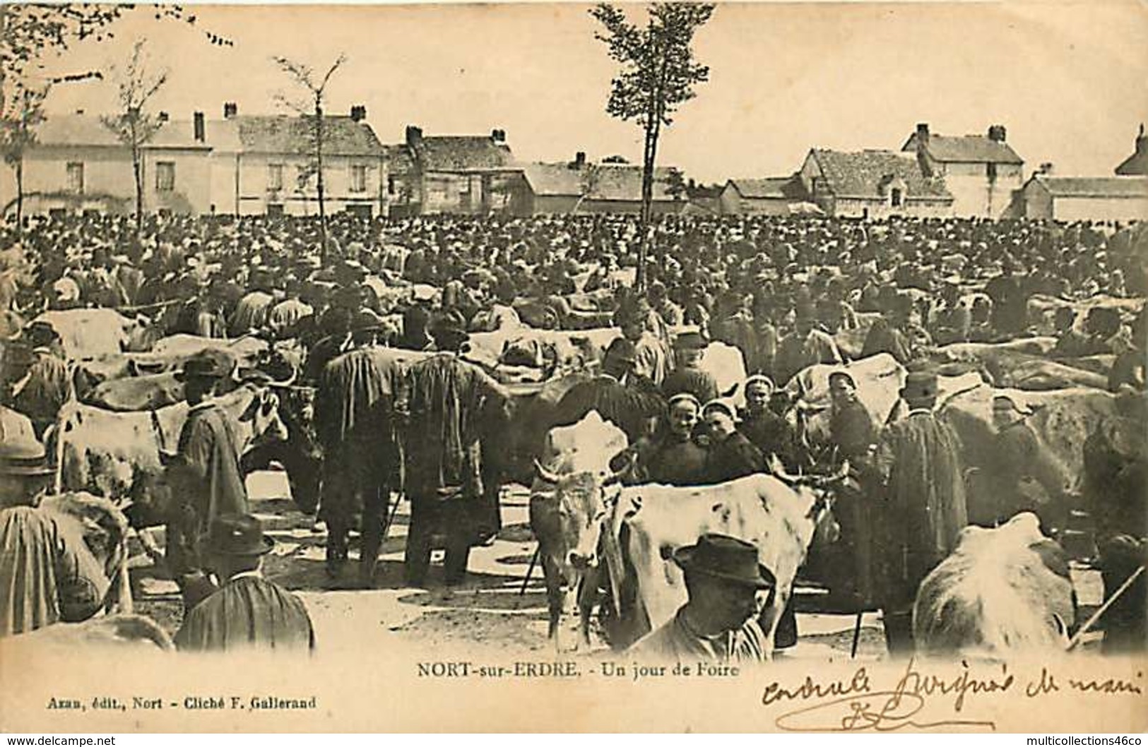 161218 - 44 NORT SUR ERDRE Un Jour De Foire - Vache Boeuf Bovin Marché Paysan - Nort Sur Erdre