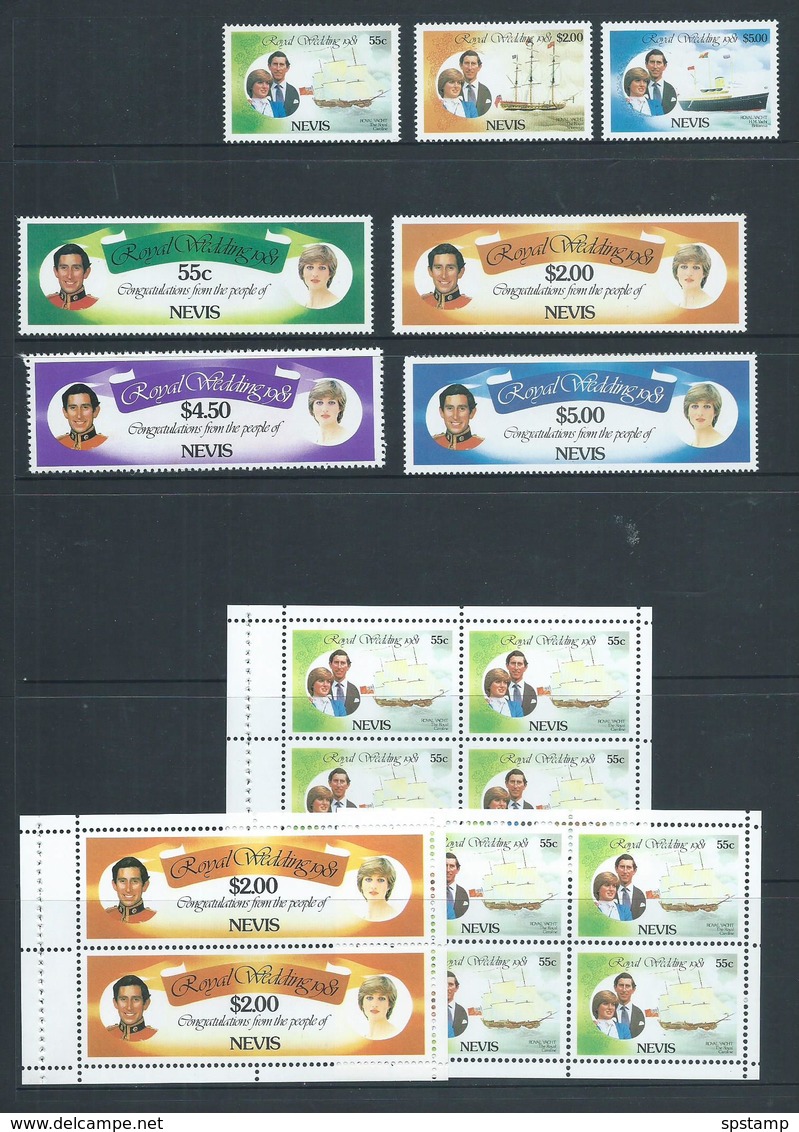 Nevis 1980 - 1989 Group Of 20 Sets Plus Odds & Miniature Sheets Mint , With Faults - St.Kitts And Nevis ( 1983-...)