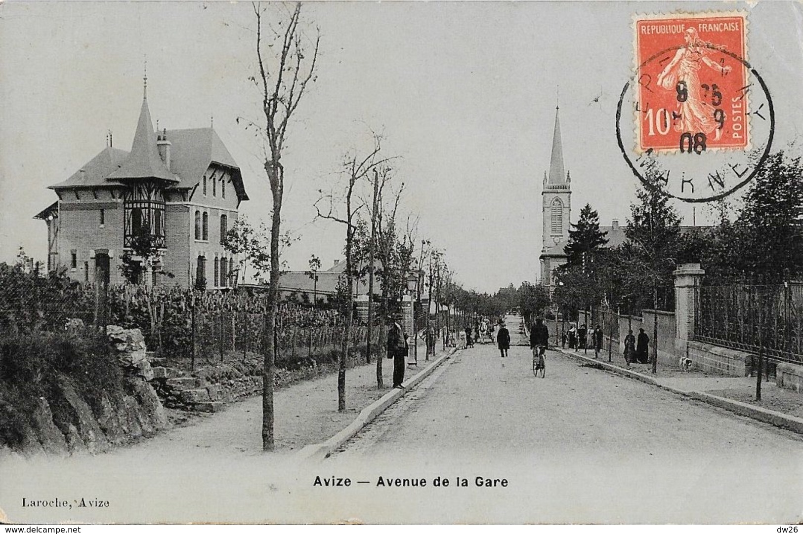 Avize (Marne) - Avenue De La Gare - Edition Laroche - Carte Vernie - Autres & Non Classés